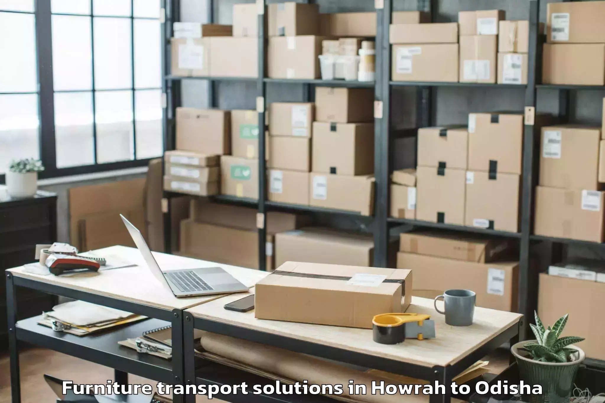 Affordable Howrah to Purunakot Furniture Transport Solutions